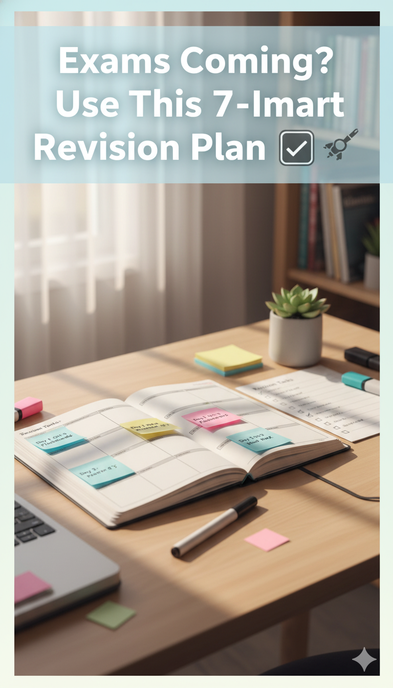 exams coming use this 7 day smart revision plan 📅🚀