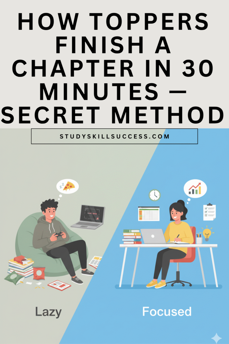 how toppers finish a chapter in 30 minutes — secret method