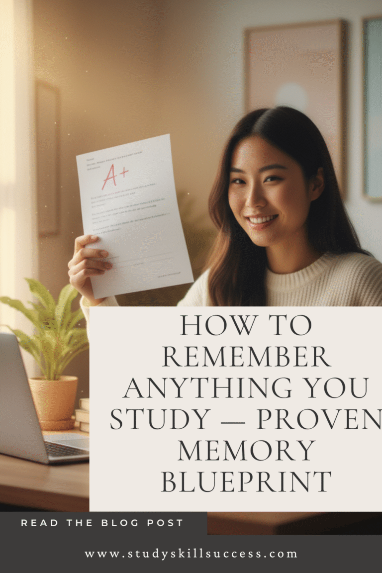 how to remember anything you study — proven memory blueprint