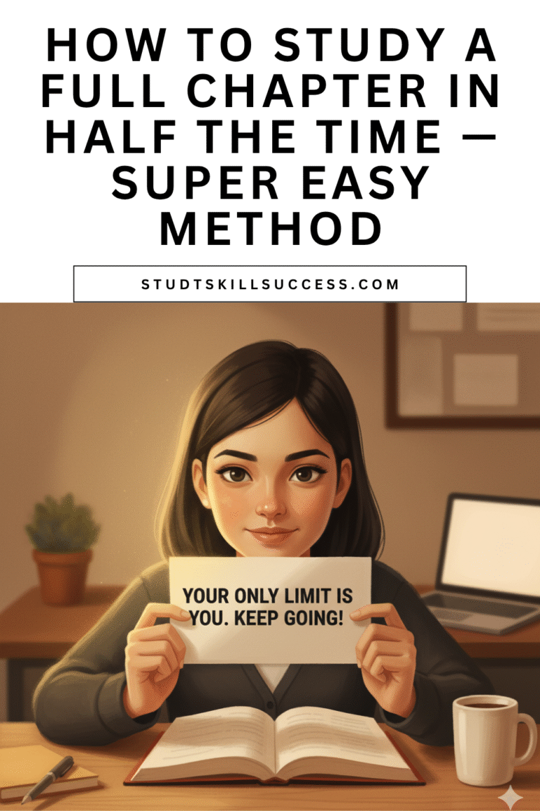 how to study a full chapter in half the time — super easy method