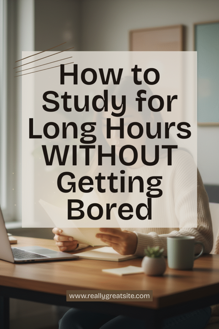 how to study for long hours without getting bored