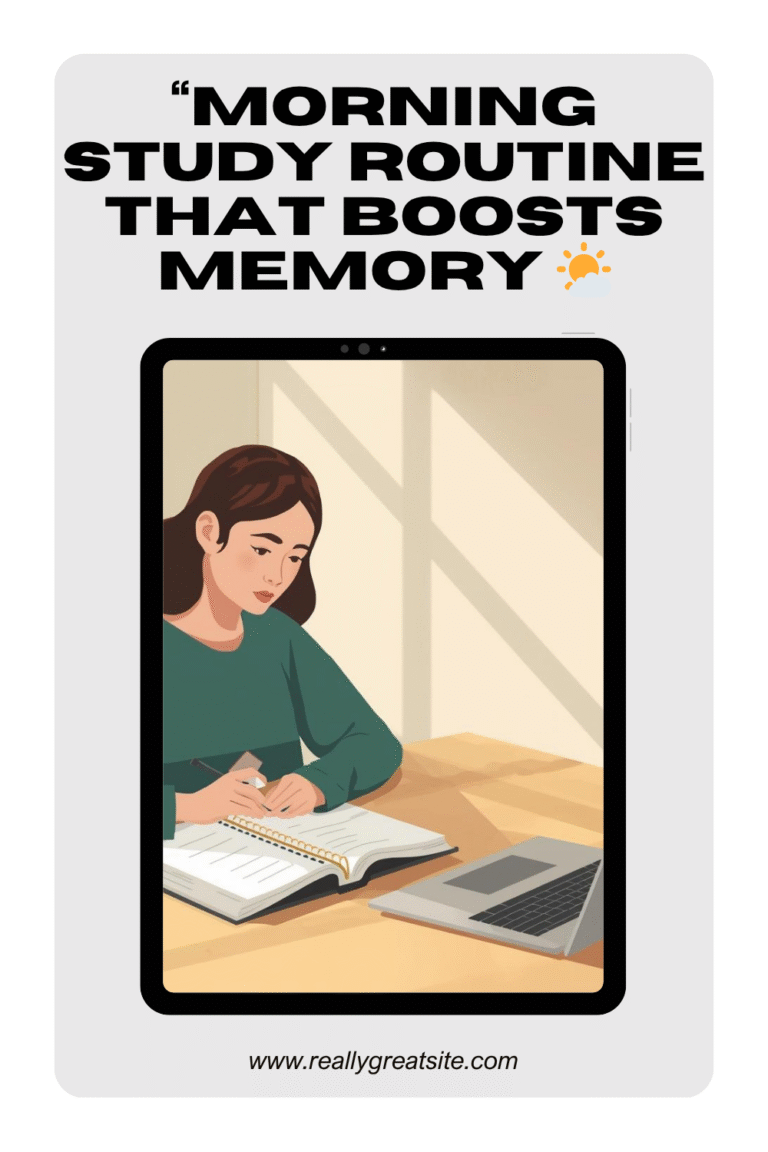 “morning study routine that boosts memory 🌤️