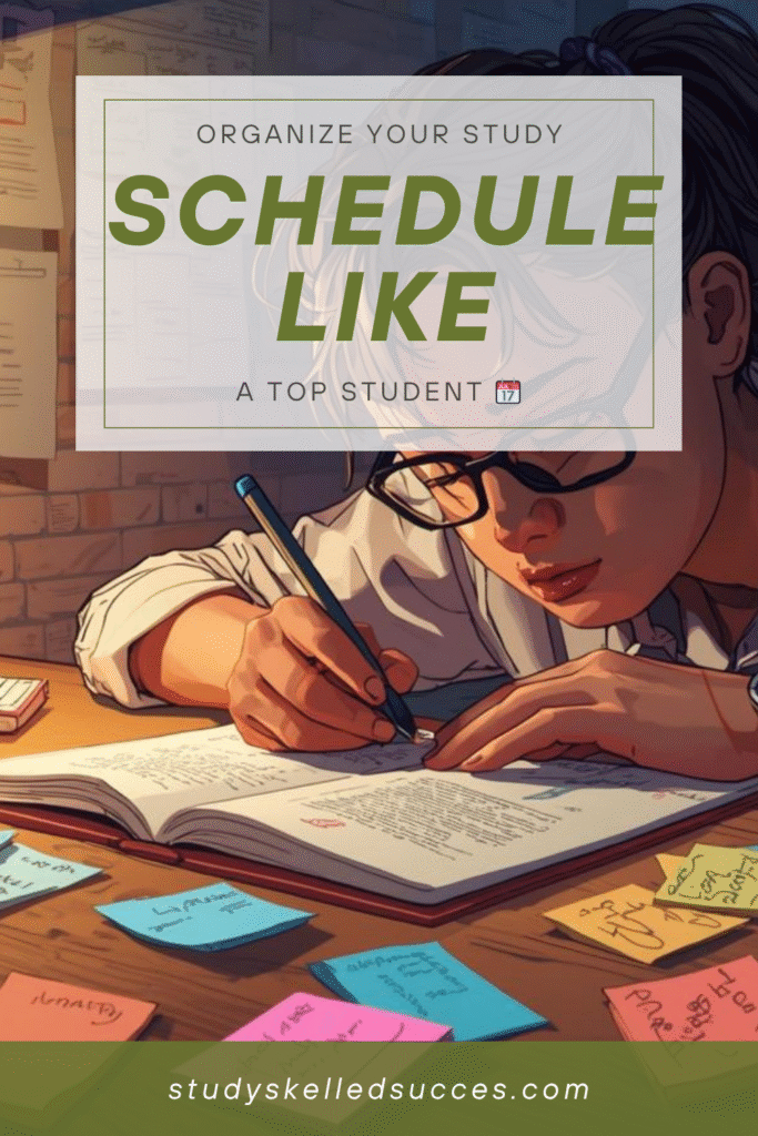 organize your study schedule like a top student 📆