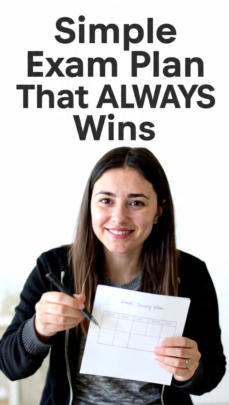 simple exam plan that always wins
