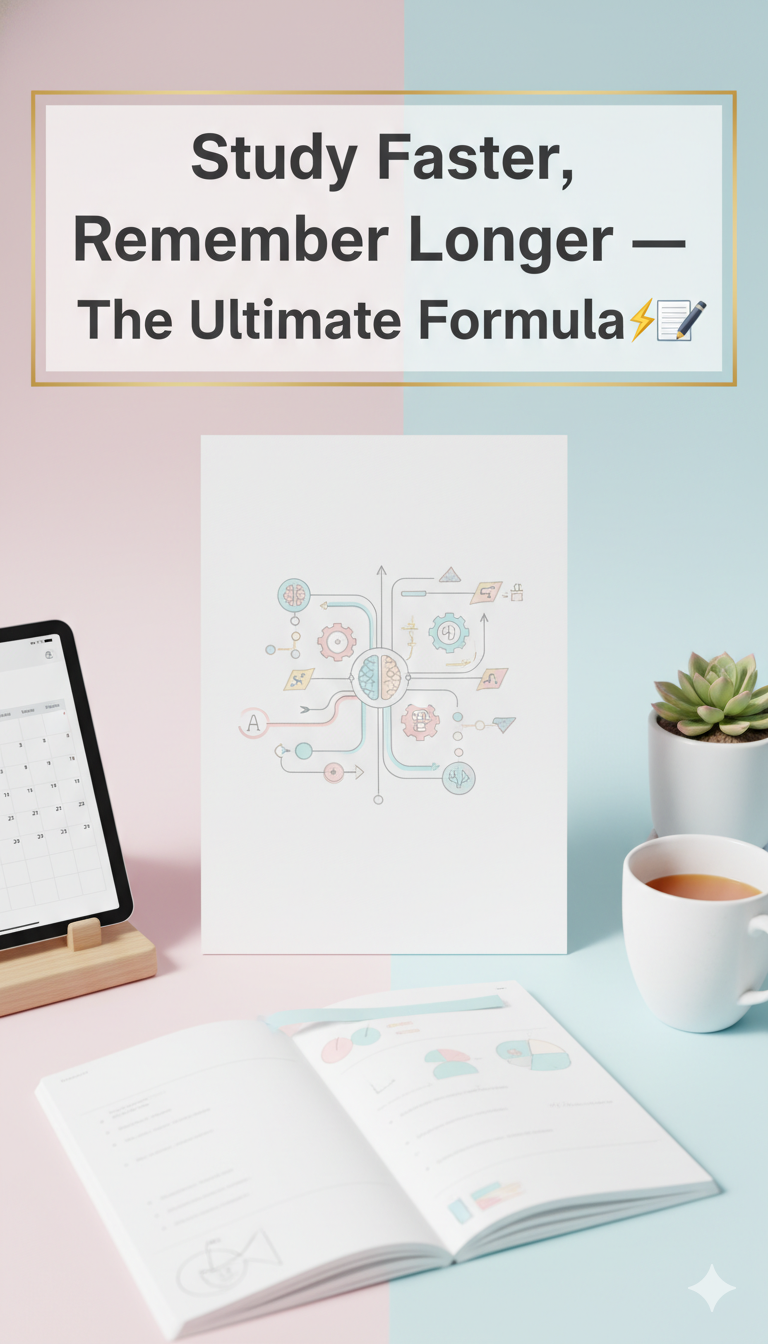 study faster, remember longer — the ultimate formula ⚡📝