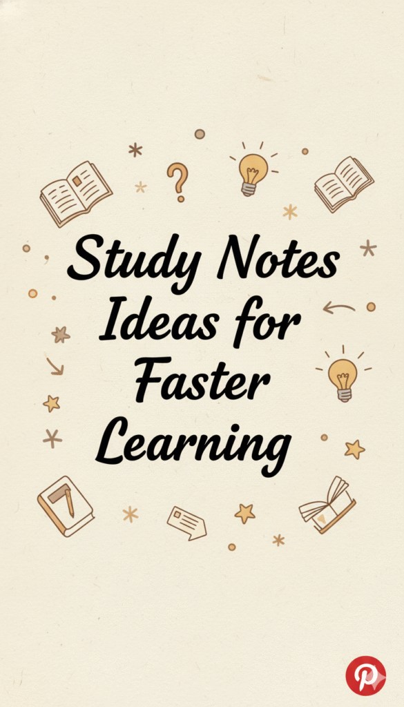 study notes ideas for faster learning