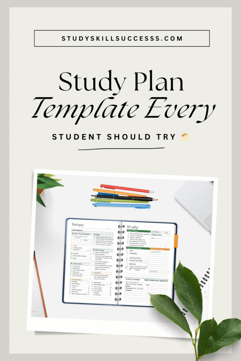study plan template every student should try 🗂️