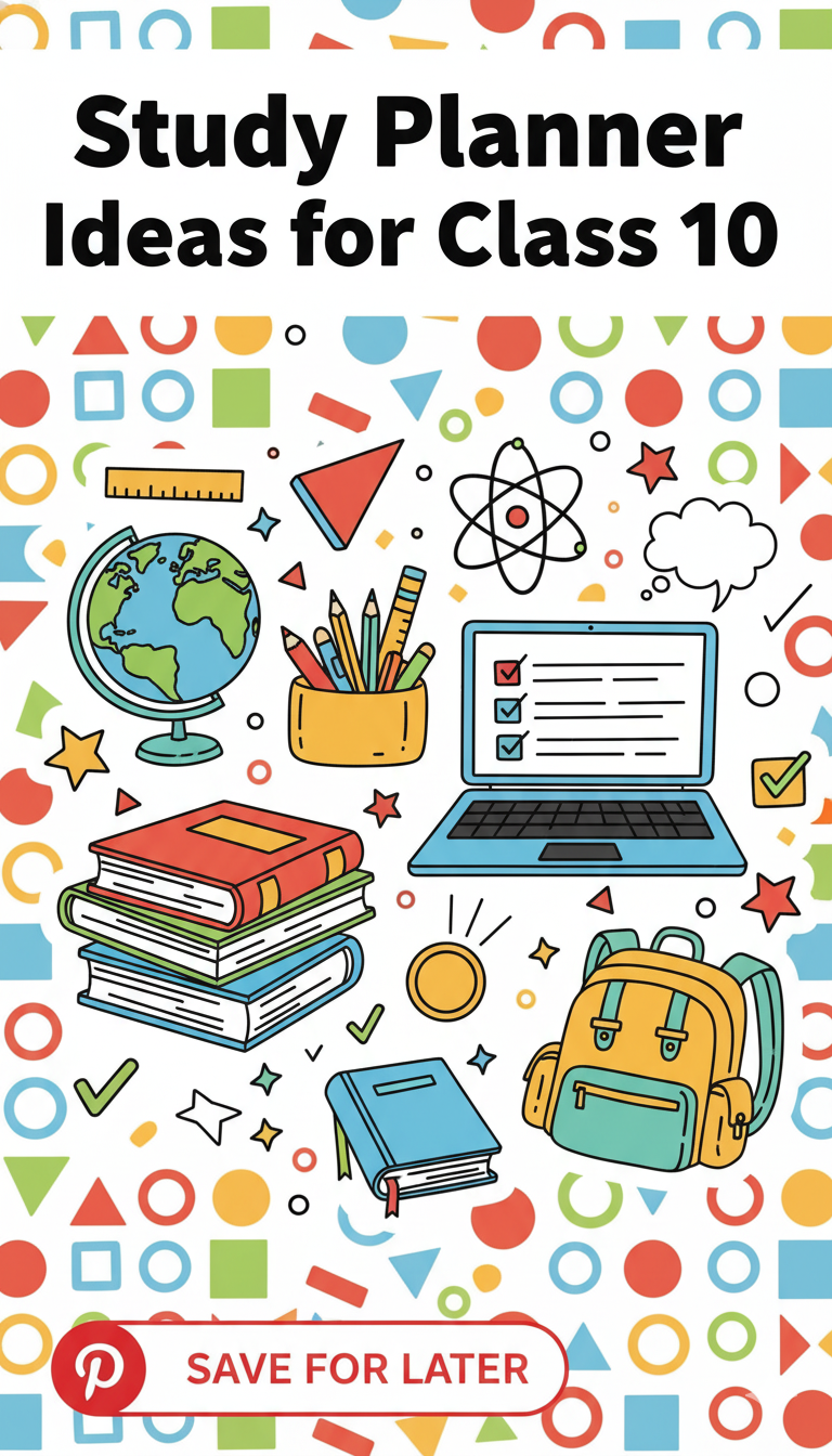 study planner ideas for class 10