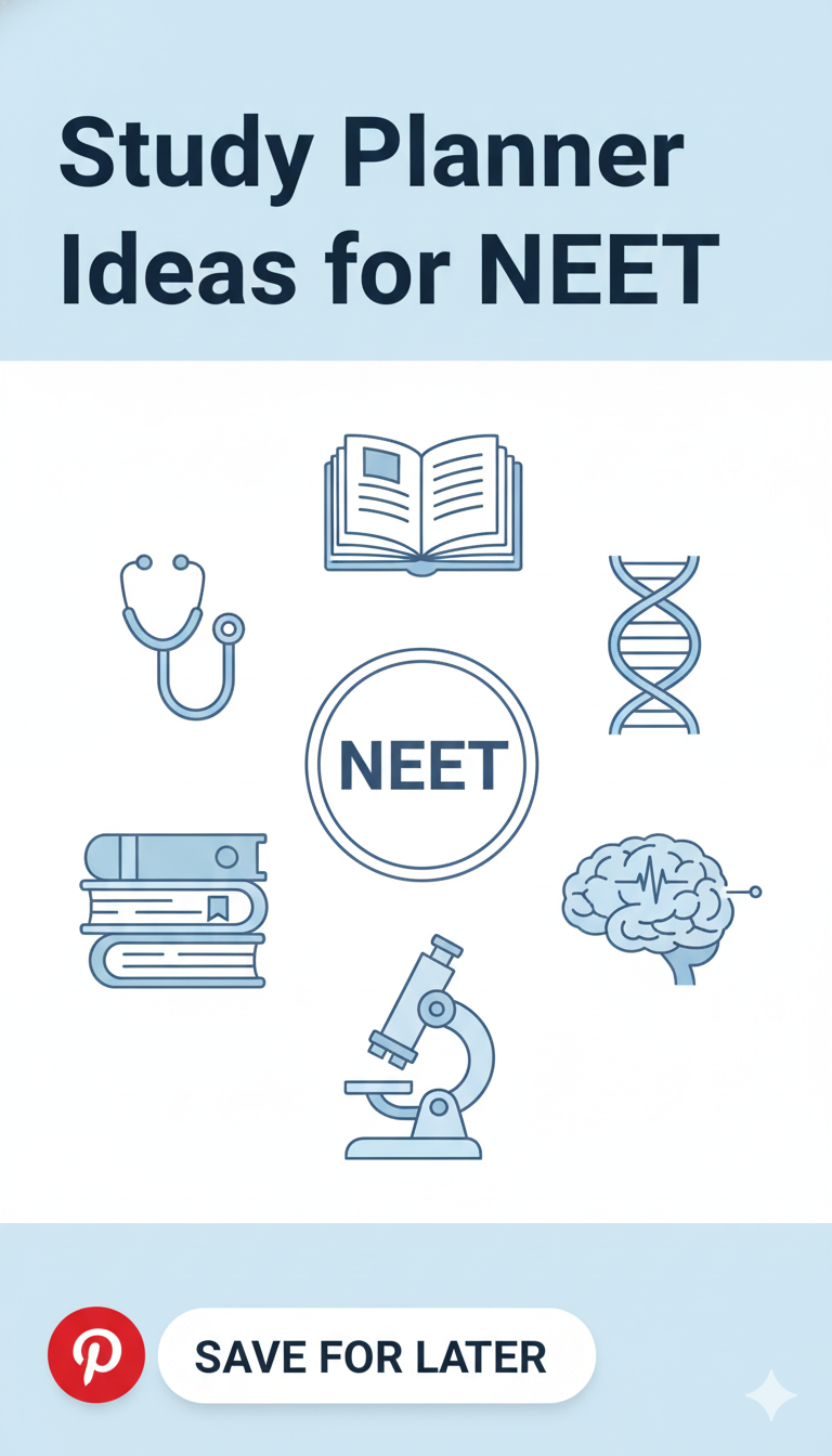 study planner ideas for neet