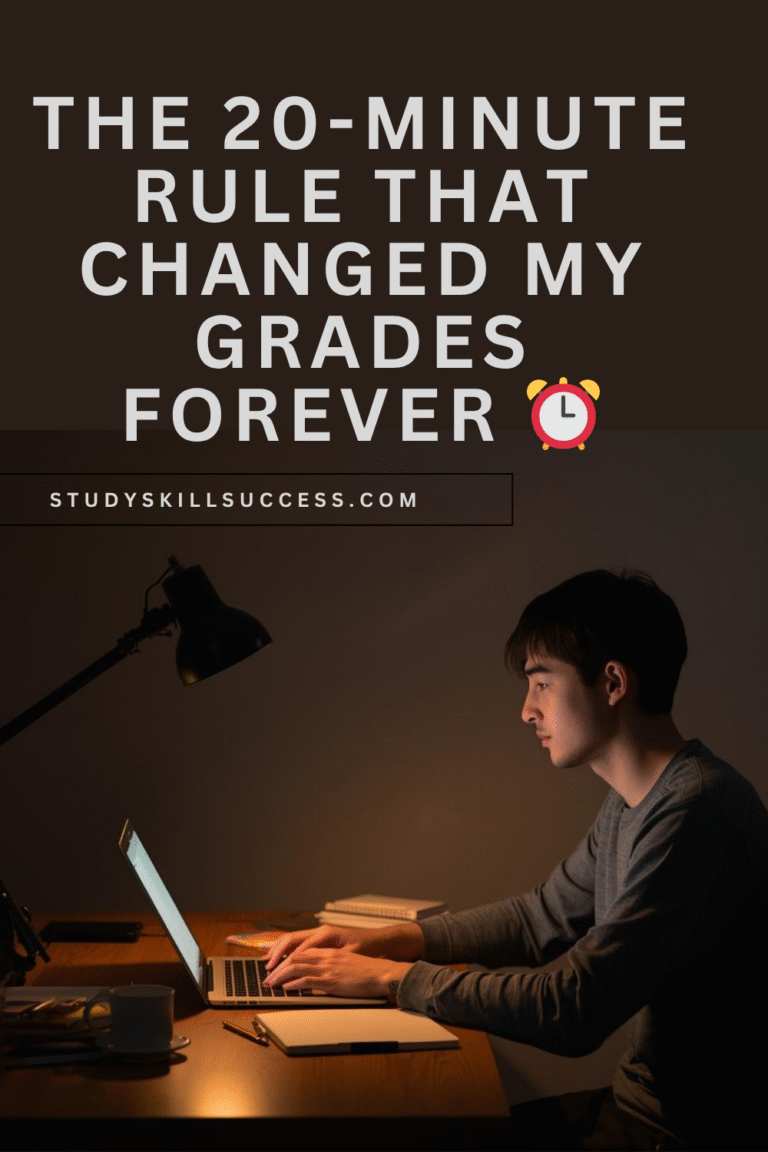 the 20 minute rule that changed my grades forever ⏰