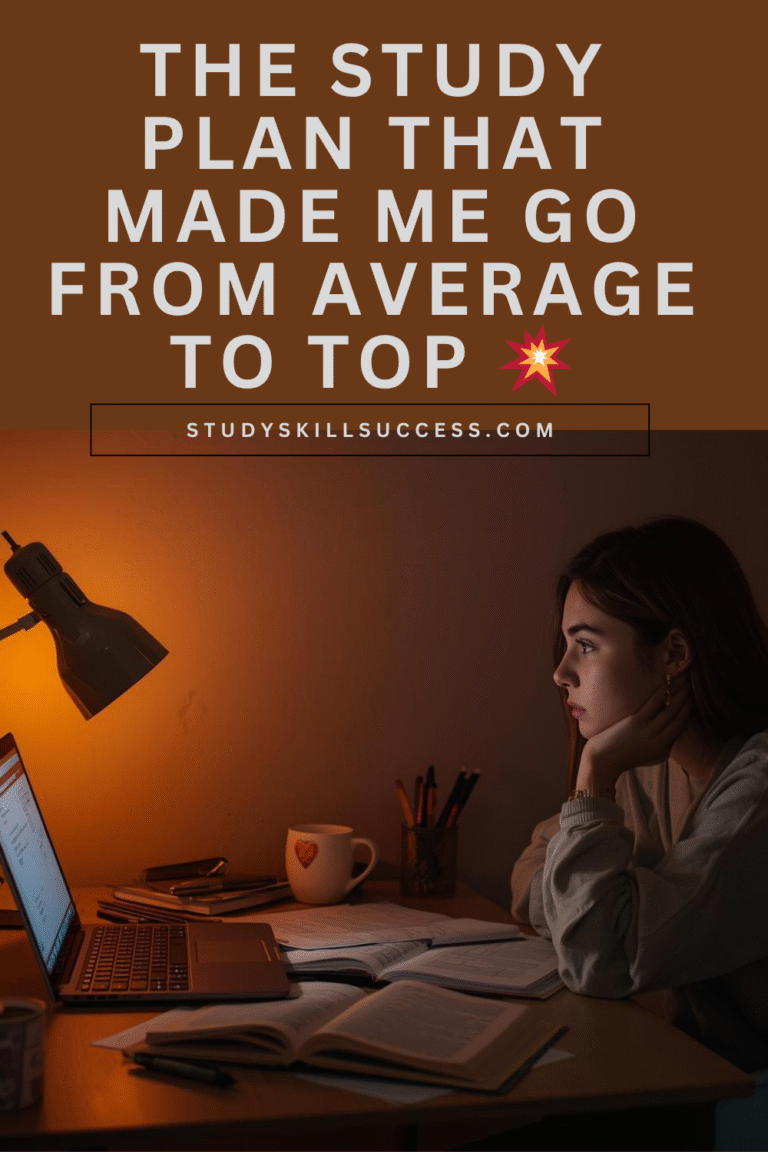 the study plan that made me go from average to top 💥