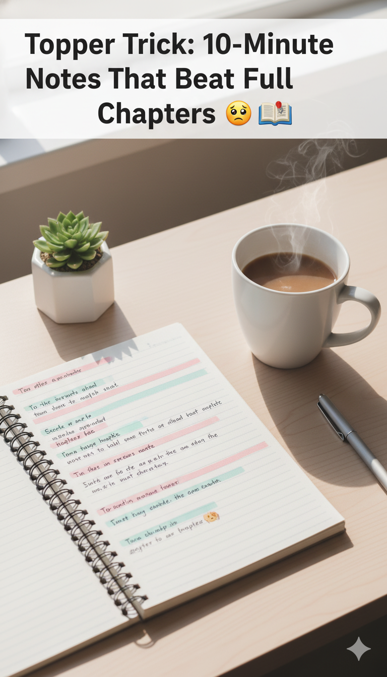 topper trick 10 minute notes that beat full chapters 😳📚