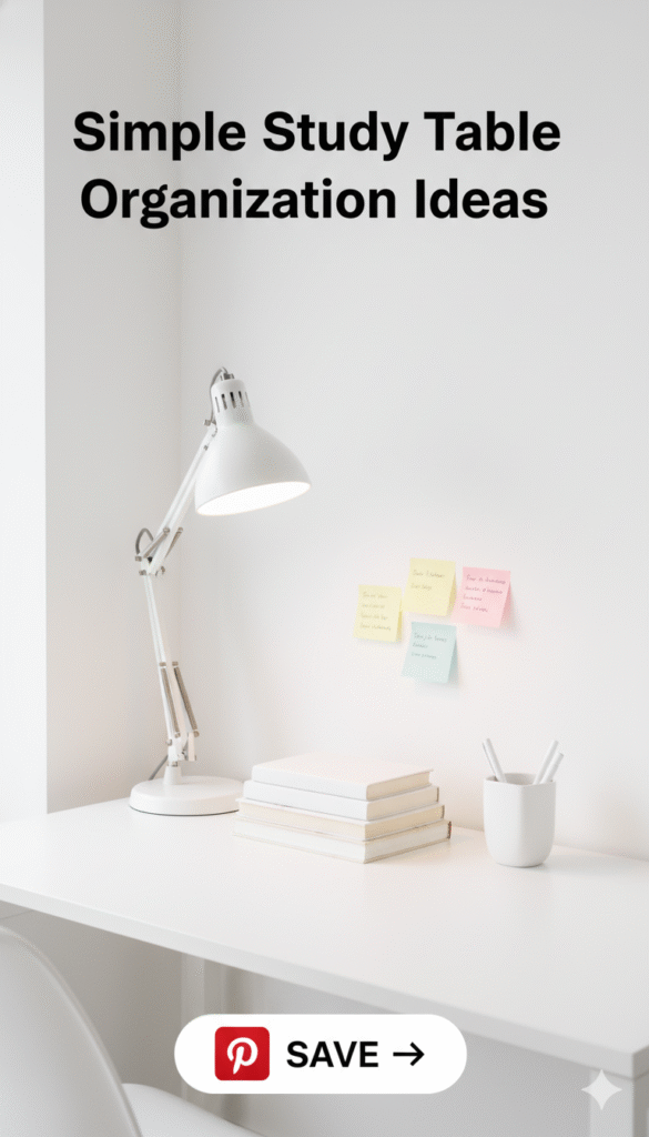 simple study table organization ideas