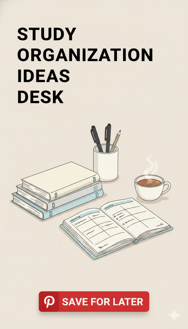 study organization ideas desk