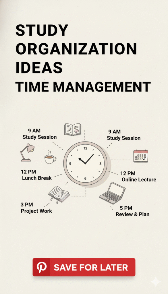 study organization ideas time management