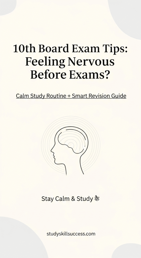 10th board exam tips feeling nervous before exams