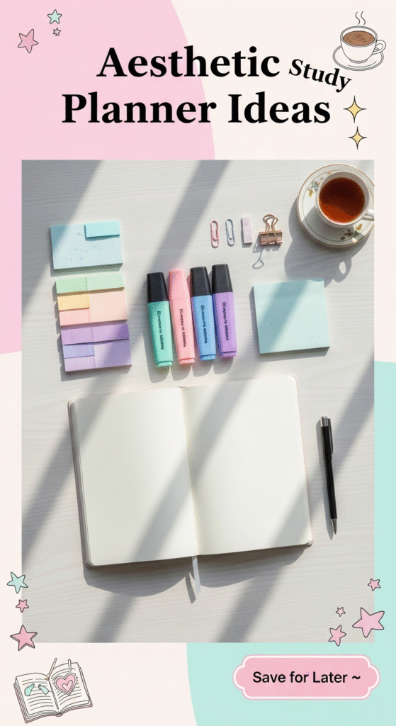 aesthetic study planner ideas