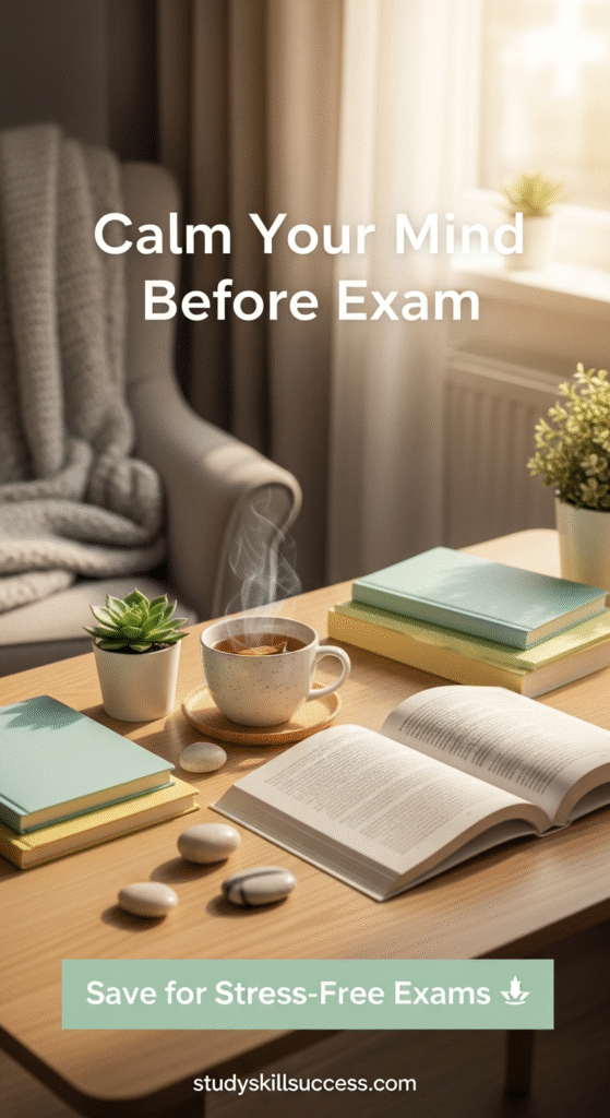 calm your mind before exam