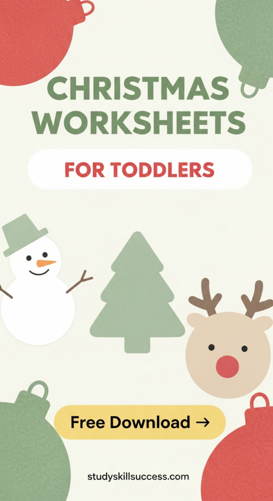 christmas worksheets for toddlers