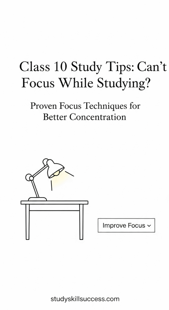 class 10 study tips can’t focus while studying