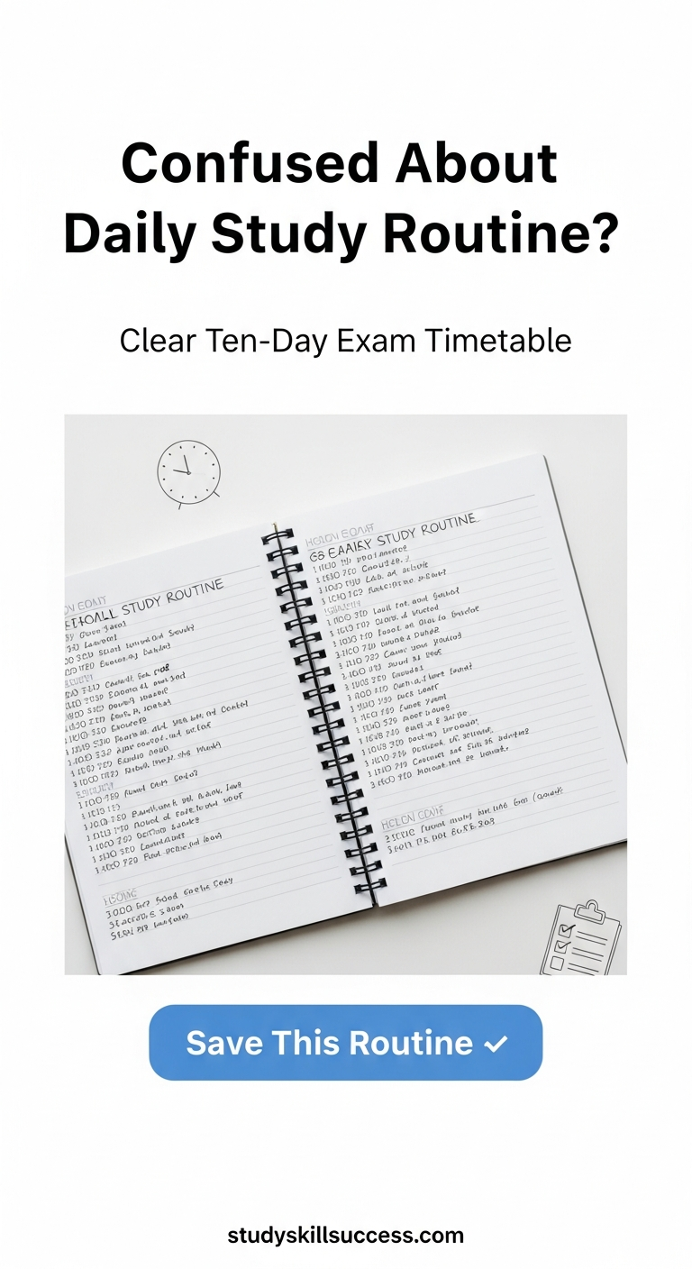 Study Schedule 10 Days Before Exam: Simple Daily Routine & Timetable ...