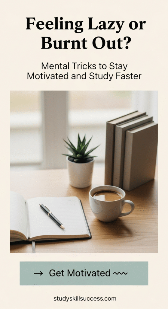 fast study motivation feeling lazy or burnt out