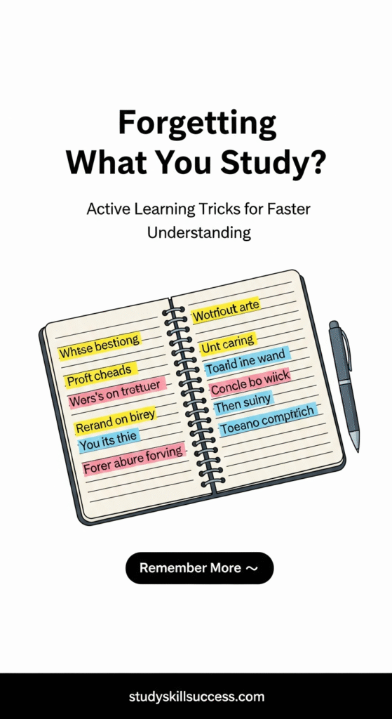 fast study techniques forgetting what you study