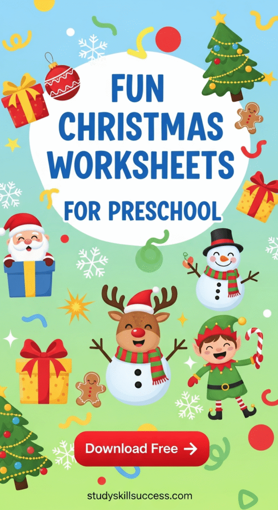 fun christmas worksheets for preschool