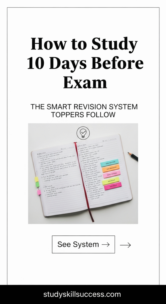 how to study 10 days before exam