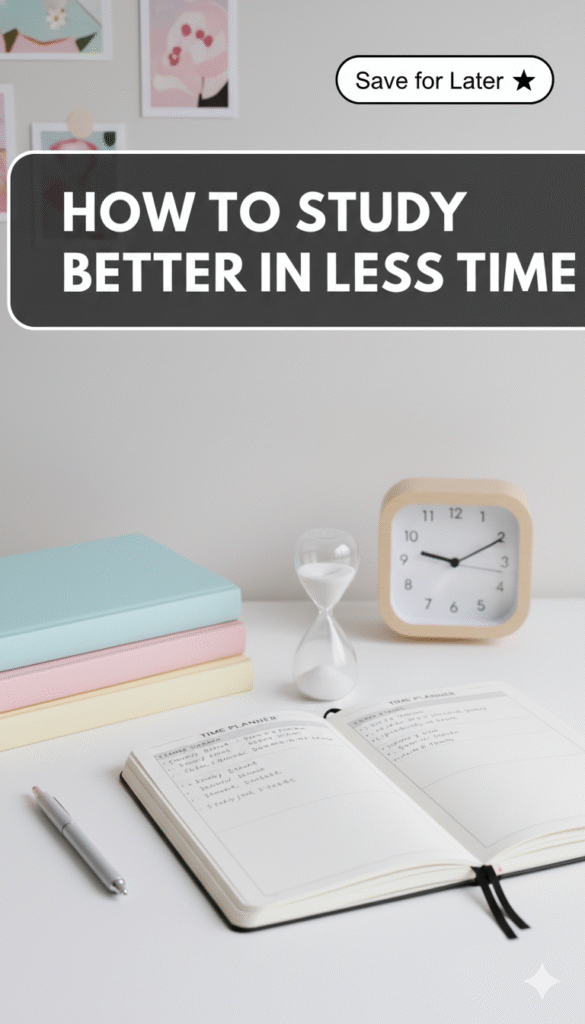 how to study better in less time