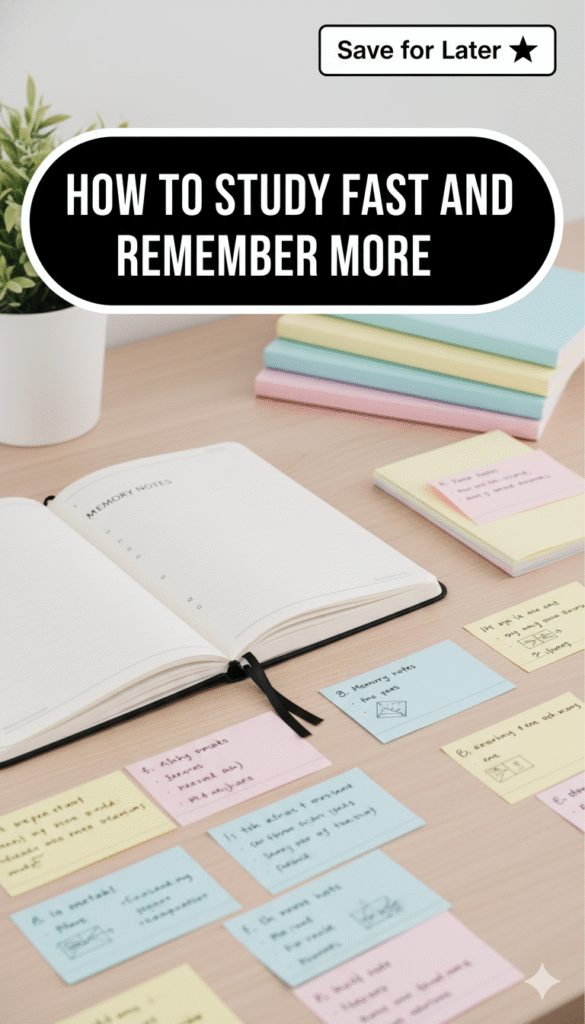 how to study fast and remember more
