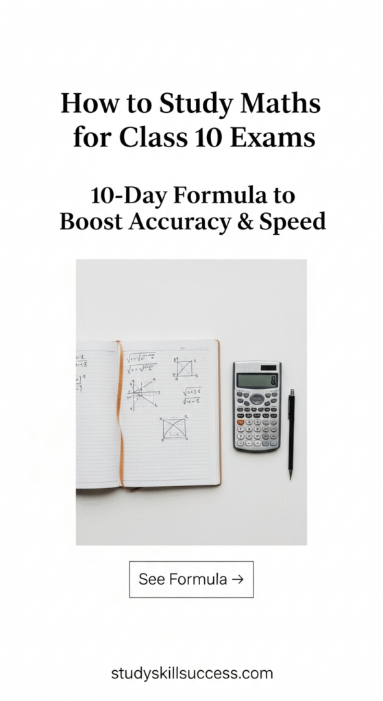 how to study maths for class 10 exams