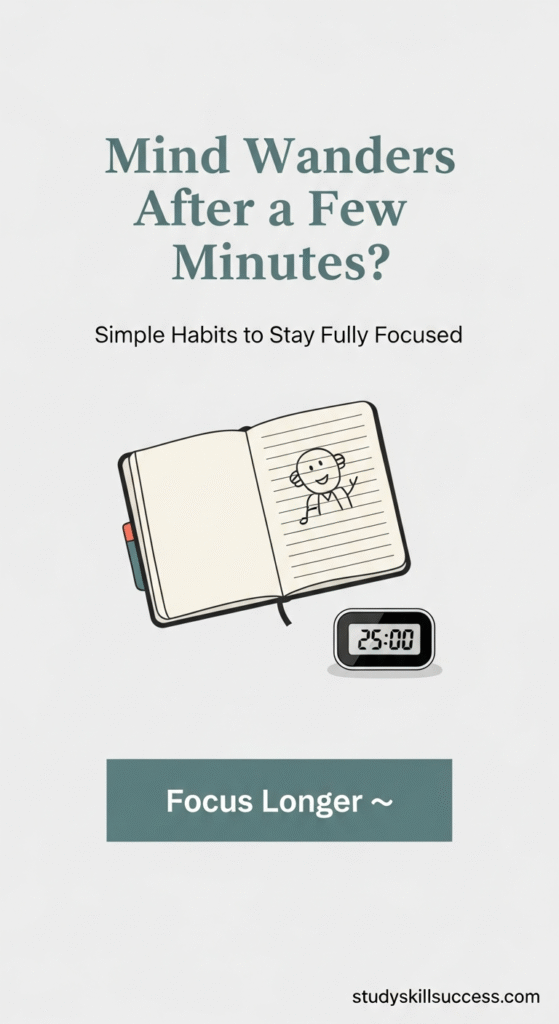 mind wanders after few minutes