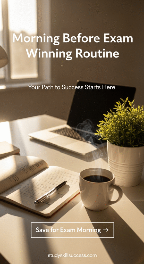 morning before exam winning routine