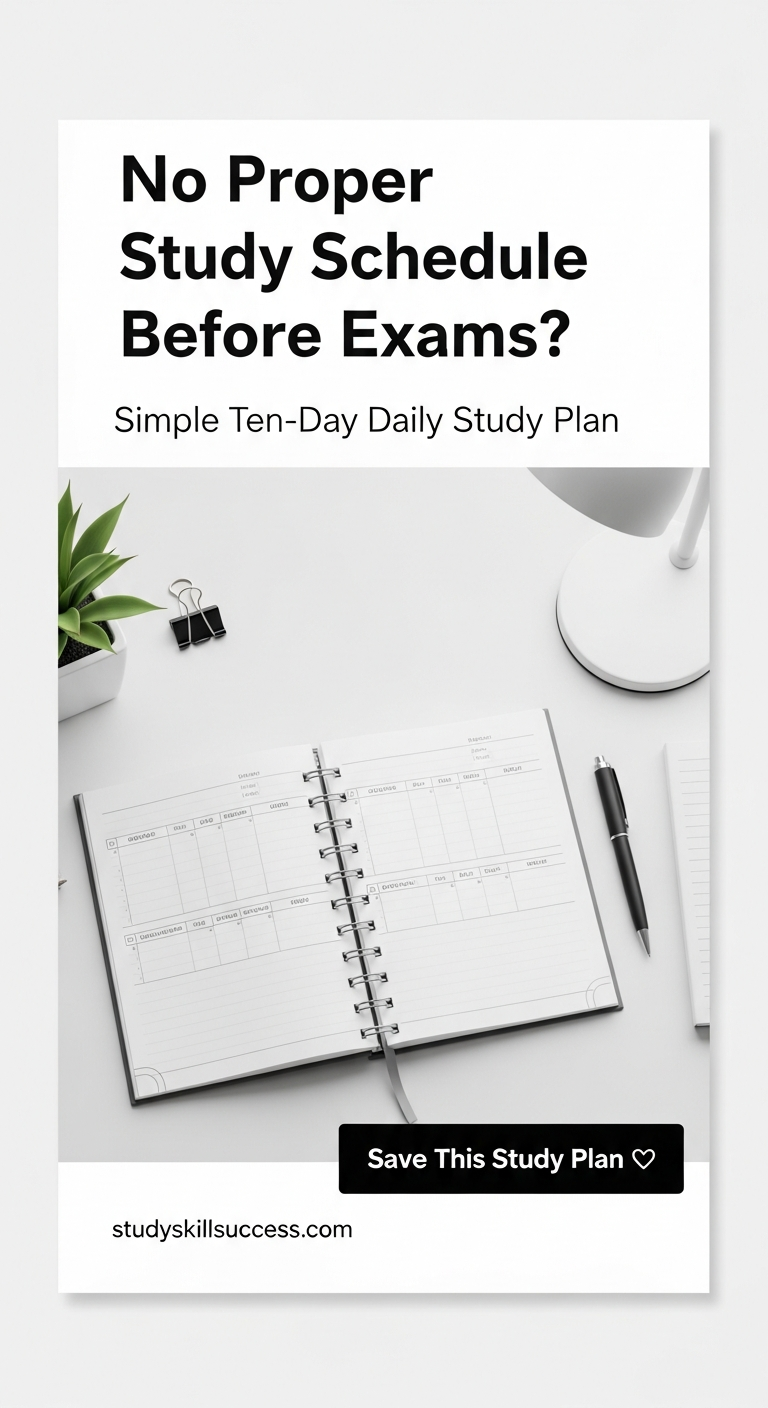 Study Schedule 10 Days Before Exam: Simple Daily Routine & Timetable ...