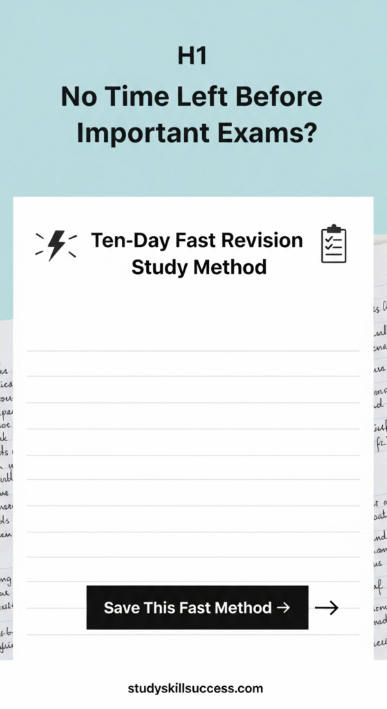 no time left before important exams