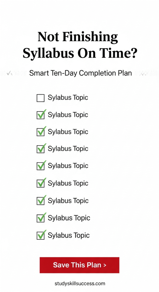 not finishing syllabus on time