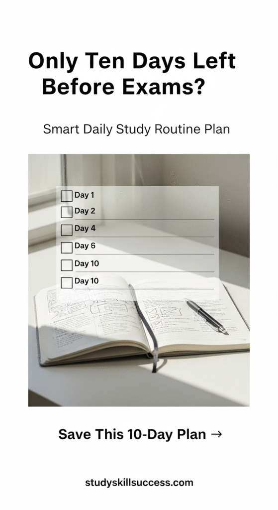 only ten days left before exams