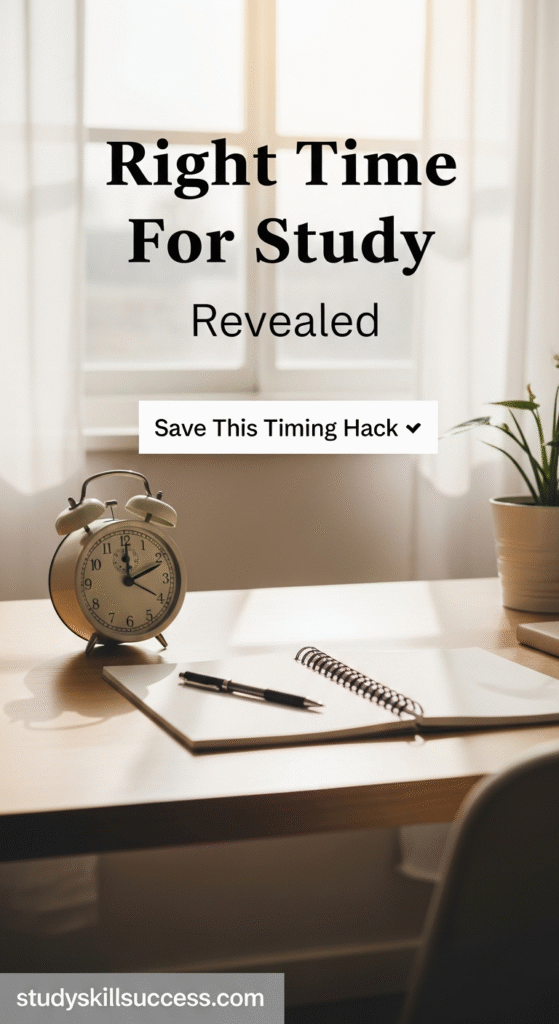right time for study revealed