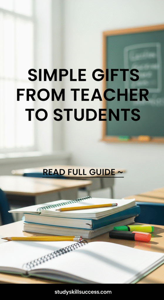 simple gifts from teacher to students