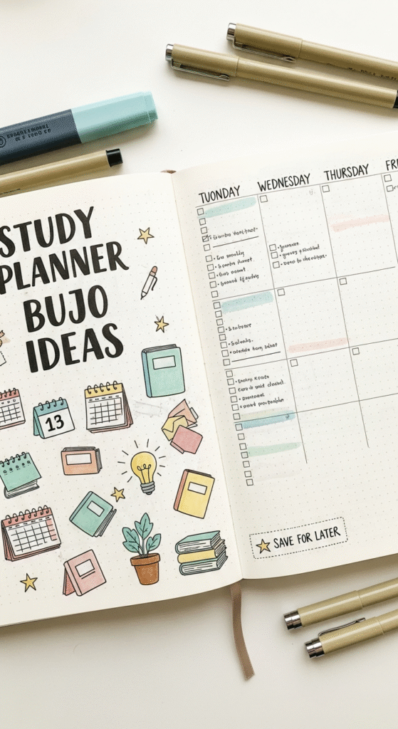 study planner bujo ideas