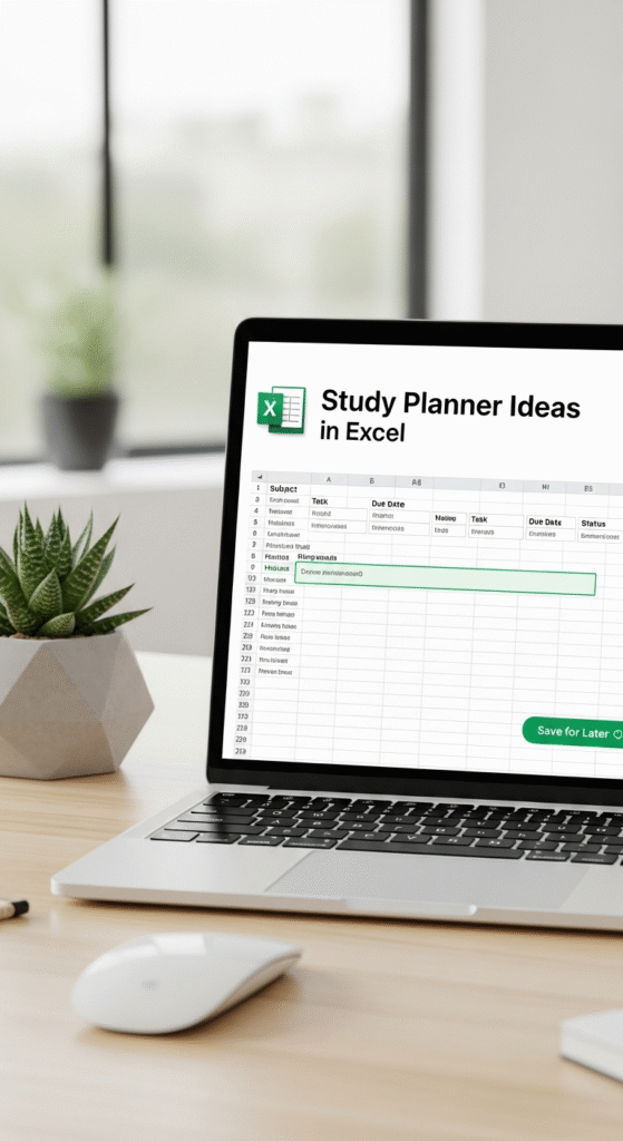 study planner ideas in excel