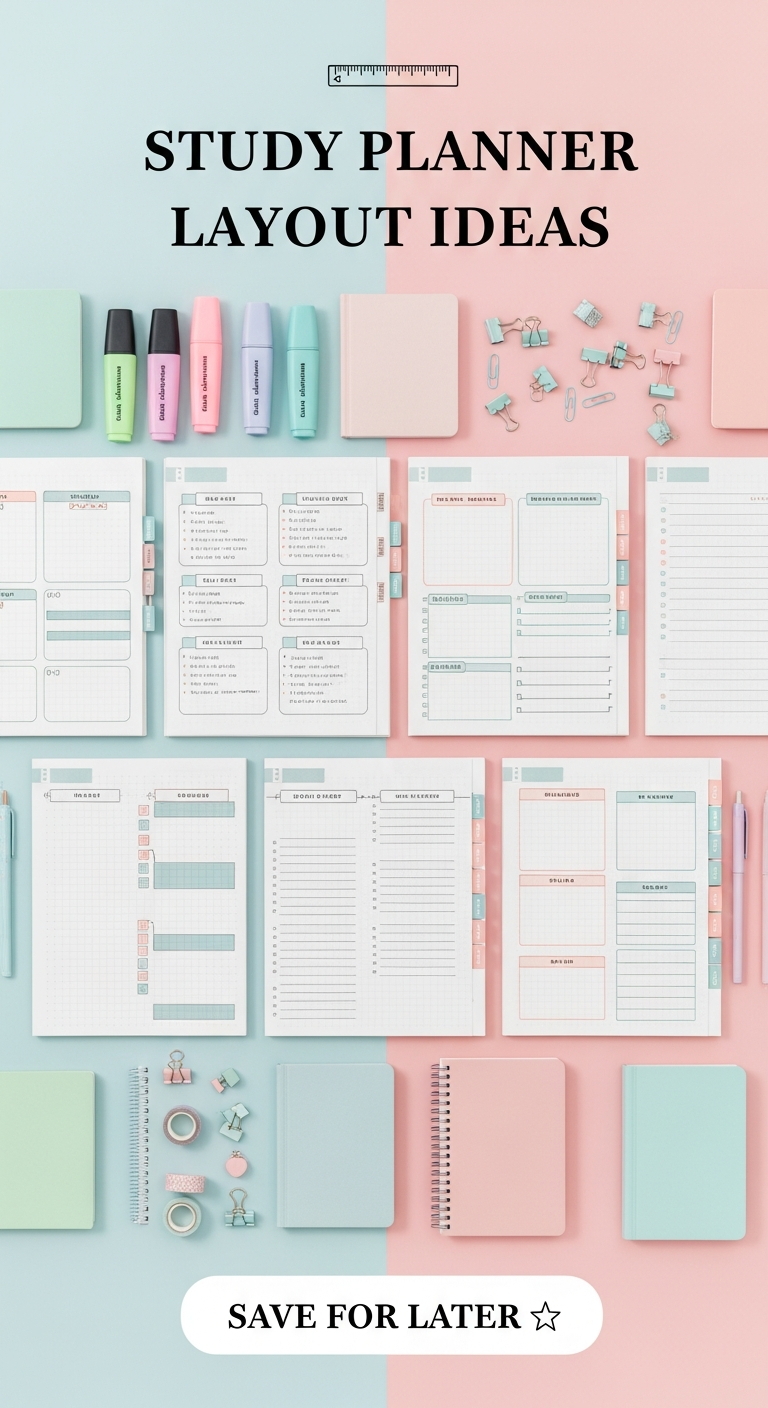 Study Planner Display Example Top 5 Creative Study Planner Ideas to Stay Organized (Aesthetic & Easy ...
