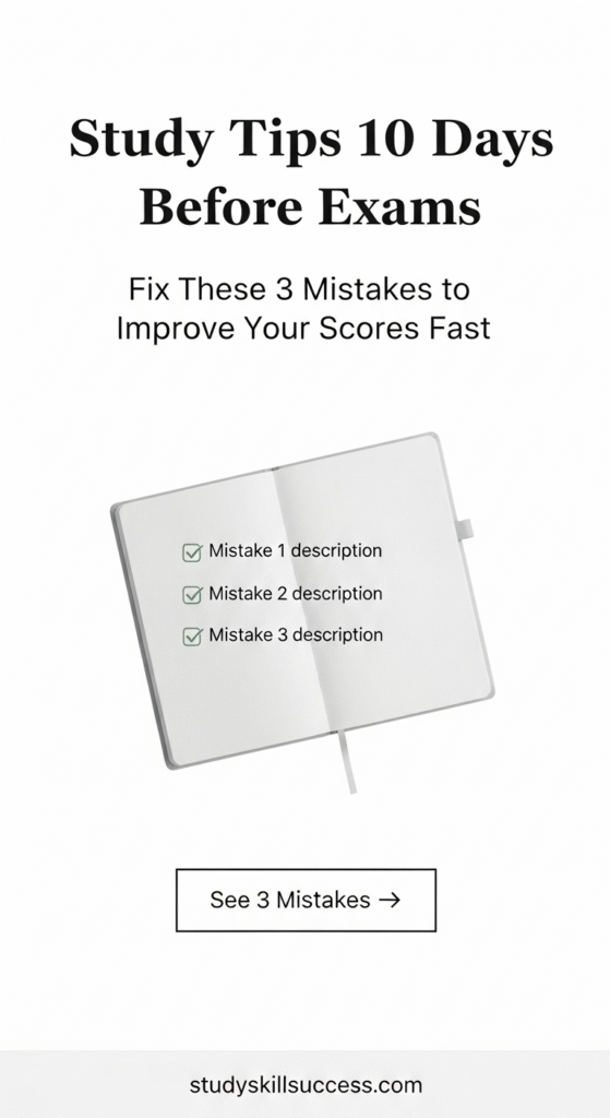 study tips 10 days before exams