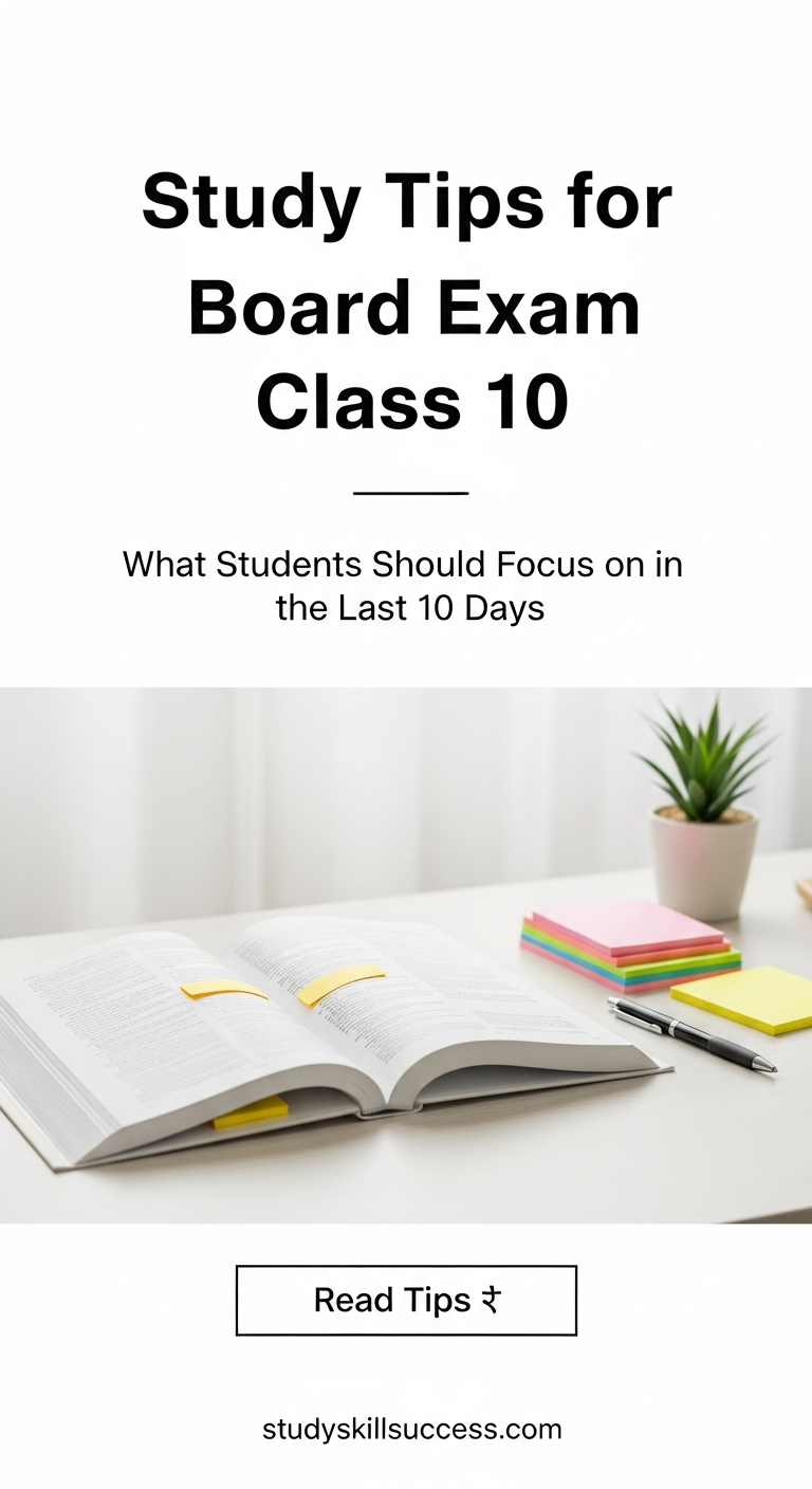 Last 10 Days Exam Strategy for Class 10 — Fast Revision, Timetables ...