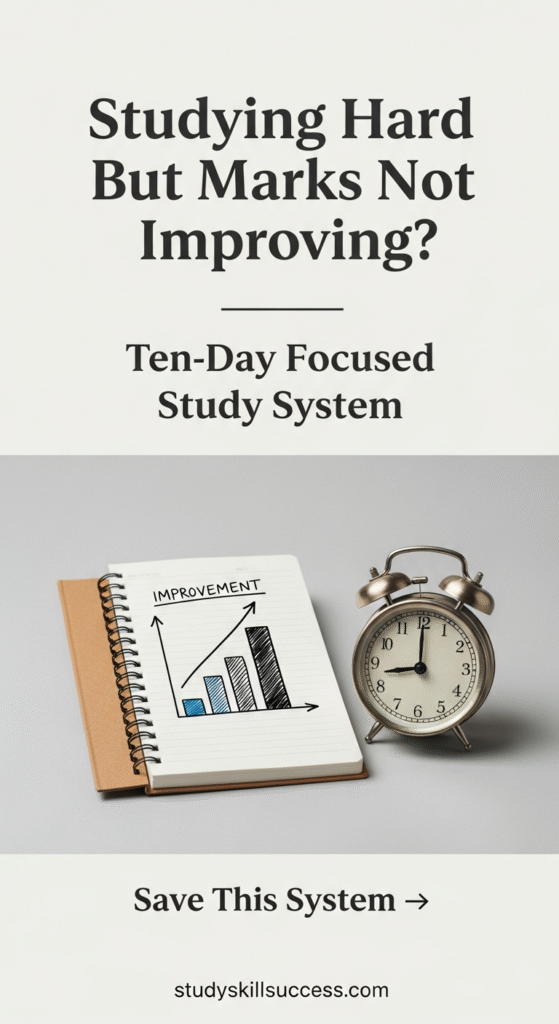 studying hard but marks not improving