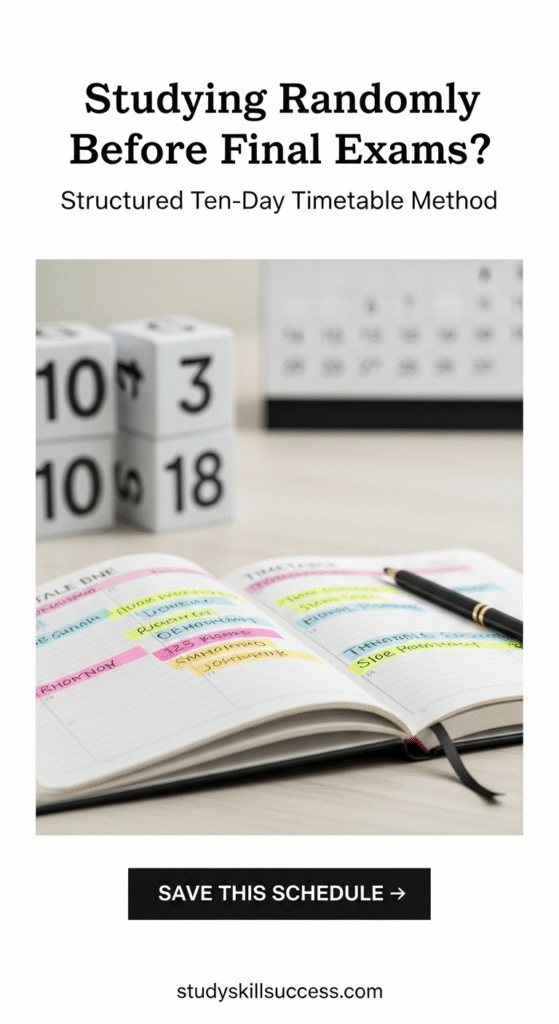 studying randomly before final exams