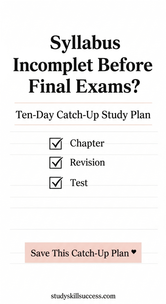 syllabus incomplete before final exams