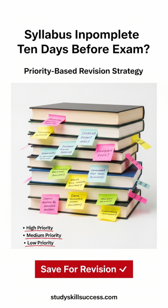 syllabus incomplete ten days before exam