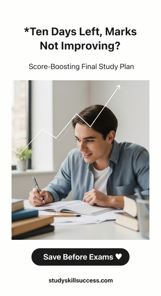 ten days left, marks not improving